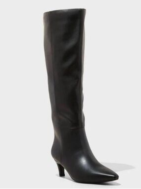 Universal Thread Black “Kendra” Pointed Toe Kitten Heel Memory Foam Boots